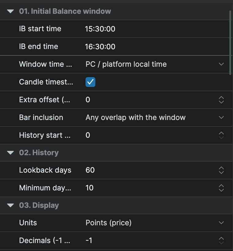 Initial Balance Classifier